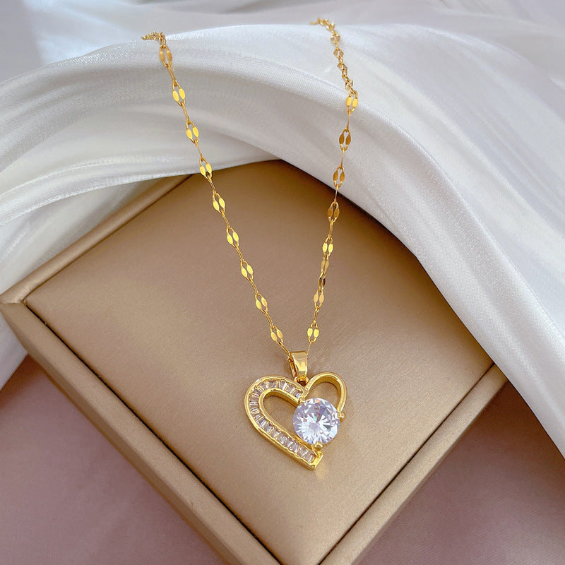 Banquet Wedding Necklace Women's Clavicle Chain, Titanium Steel