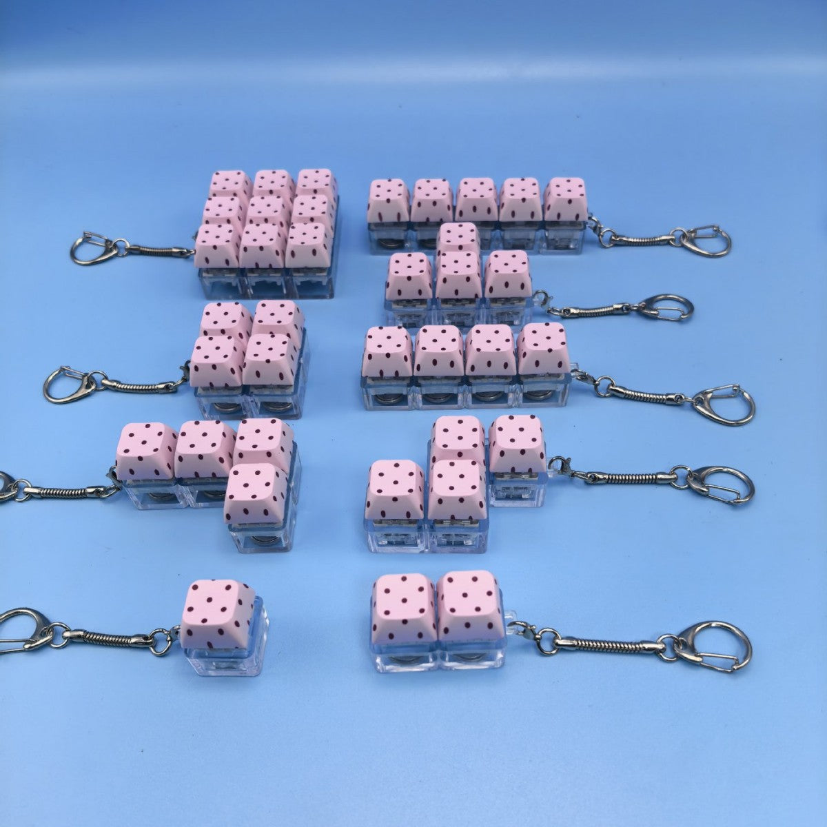 Dragon Fruit Polka Dot Key Stress-relief Toy Mechanical Keyboard Tester Luminous Stress-relief Key Keyboard Keychain Accessory