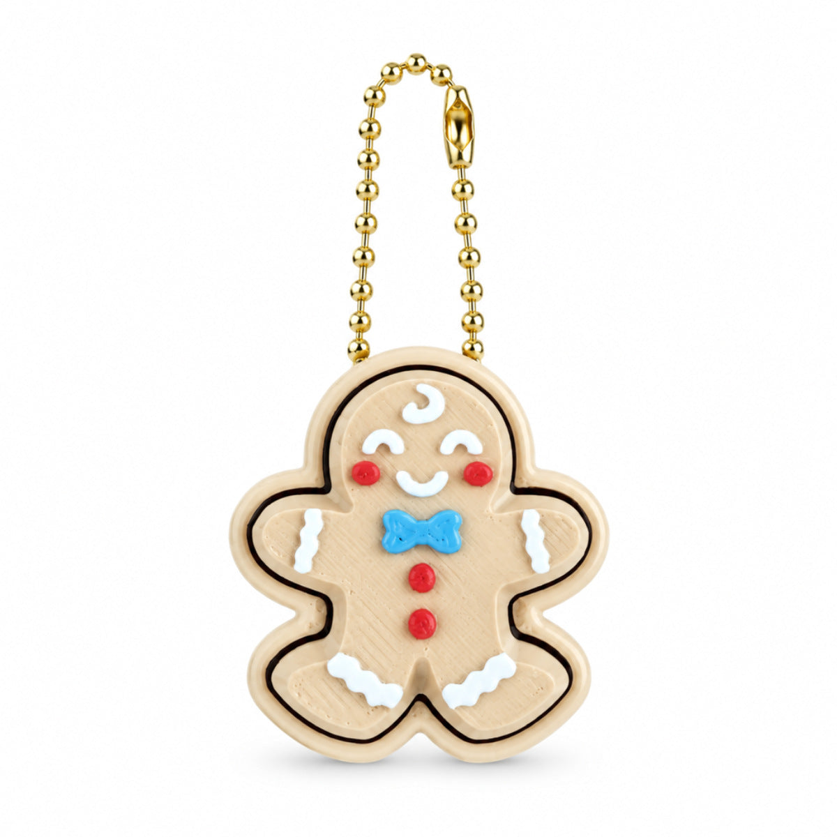3D-printed Gingerbread Man Pendant Christmas Tree Ornament Creative Indoor Christmas Decoration Keychain