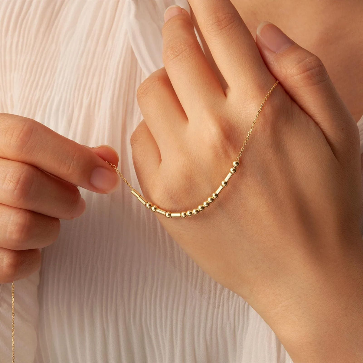 Letter Bead Bracelet Collarbone Necklace