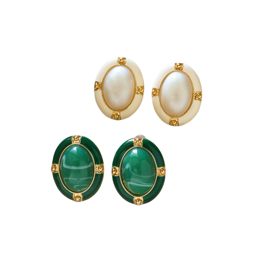 Retro Oval Drop Earrings For Women