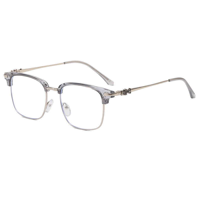 Men's Business Versatile Metal Frame Flat Lens