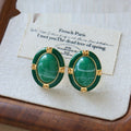 Retro Oval Drop Earrings For Women
