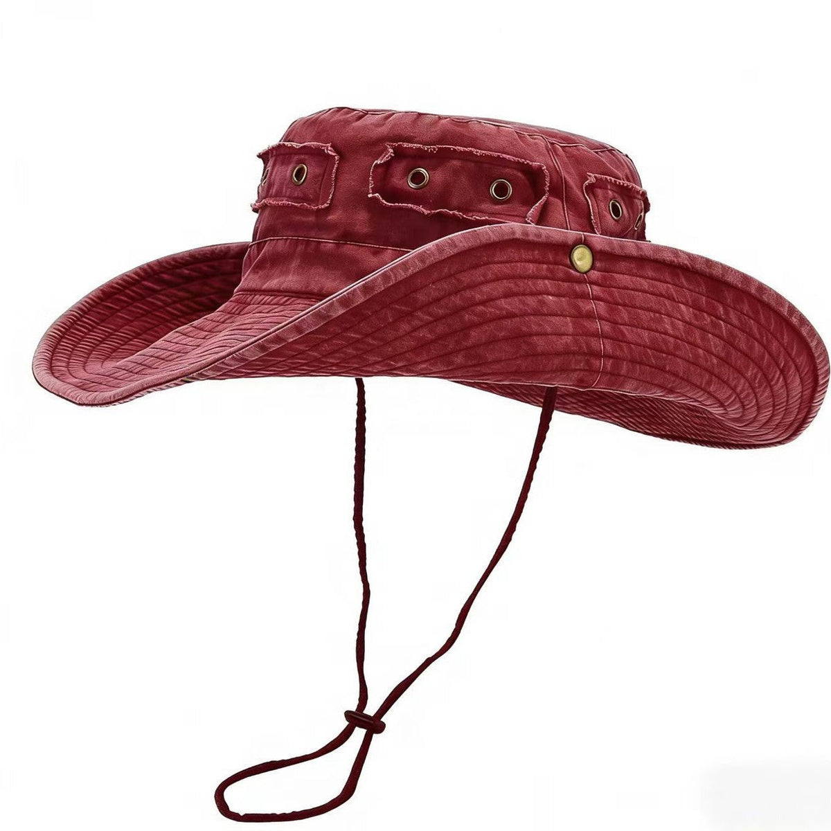 Retro Washed-cotton Bucket Hat For Sun Protection Outdoors