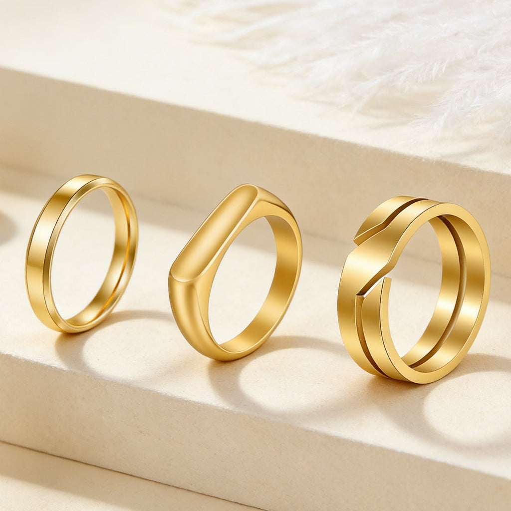 Women's 4mm Wide Cast Titanium Steel Ring