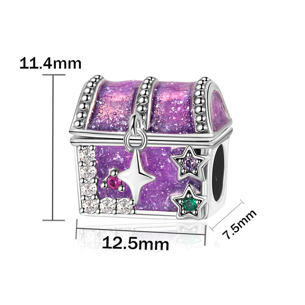 Glow Copper Treasure Box Pendant DIY Beads