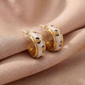 French-Style Retro Maillard Leopard Print Oil-Drip Earrings, Light Luxury, High-End Fashion, Unique Niche Style, Versatile Earrings