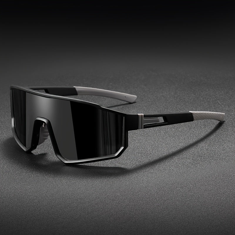 Wraparound Shield Sports Sunglasses Uv400 Protective Purple Mirrored Lens Eyewear Lightweight Hollow Temple With Non Slip Tips Suitable For Cycling,fishing,running And Various Outdoor Sports Activitie