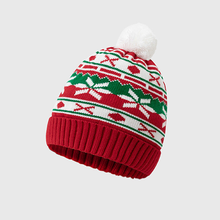 Embroidered Jacquard Acrylic Christmas Hat