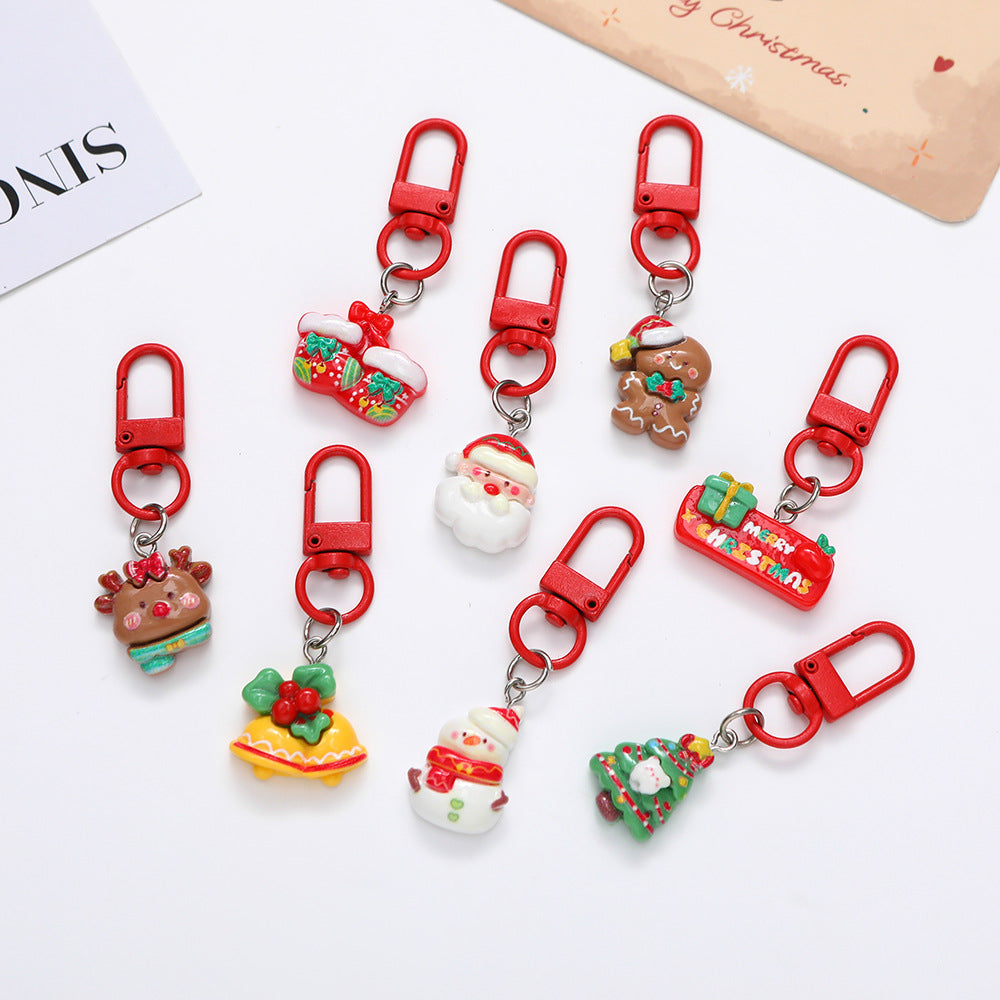 Christmas-themed Cartoon Keychain Pendant