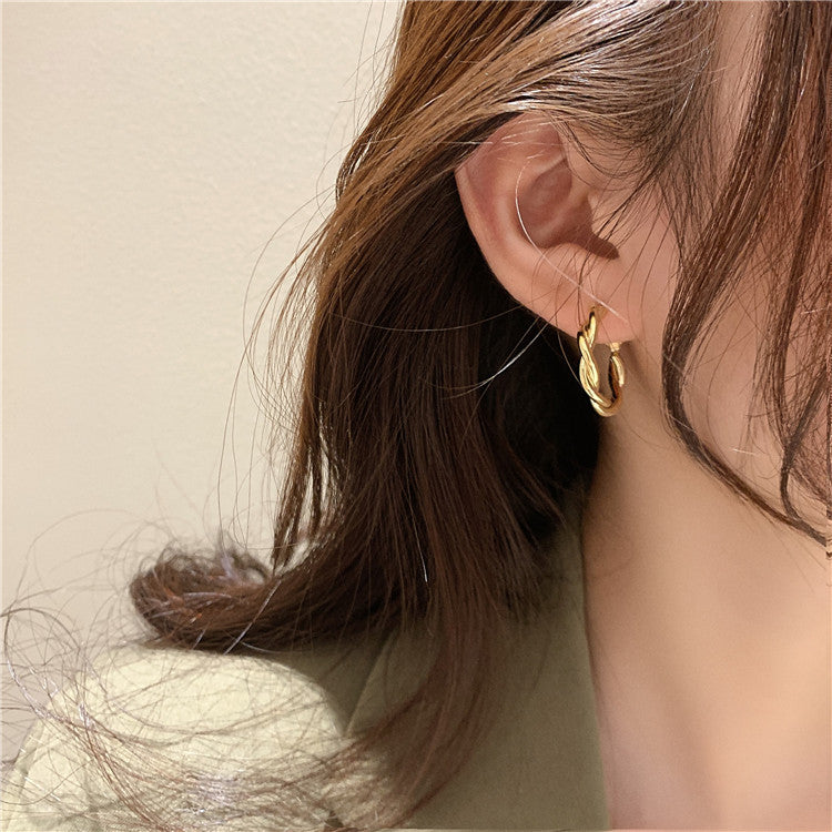 Silver Needle Earrings New-style Drop Earrings With A High-end Feel