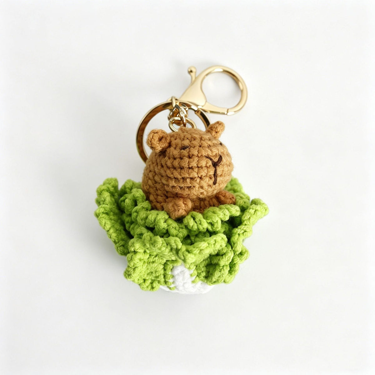 Finished Crocheted Capybara Pendant