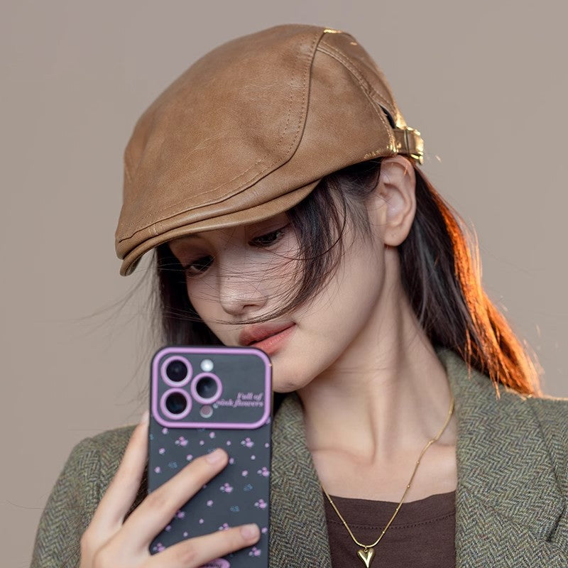 Women's Trendy Leather Hat