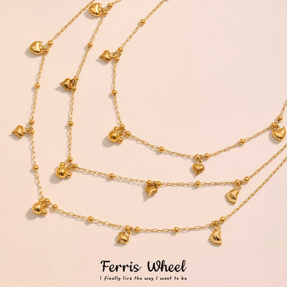 Ferris Wheel Stainless Steel DIY Mini Bear Necklace