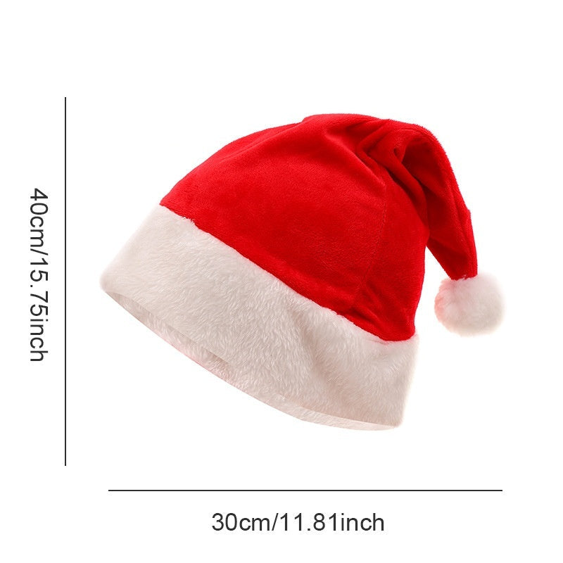 Christmas Party Plush Glowing Christmas Hat For The Elderly