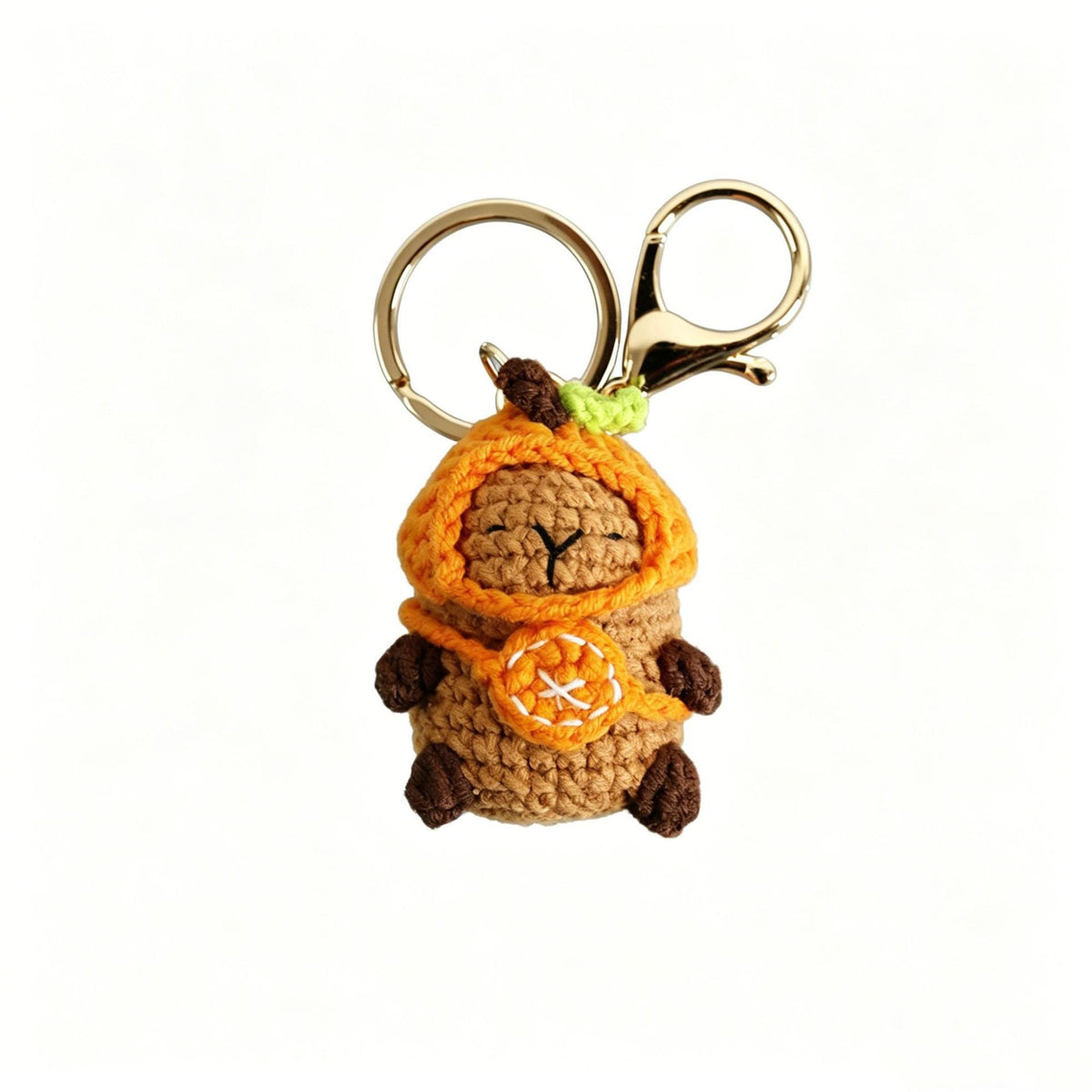 Finished Crocheted Capybara Pendant