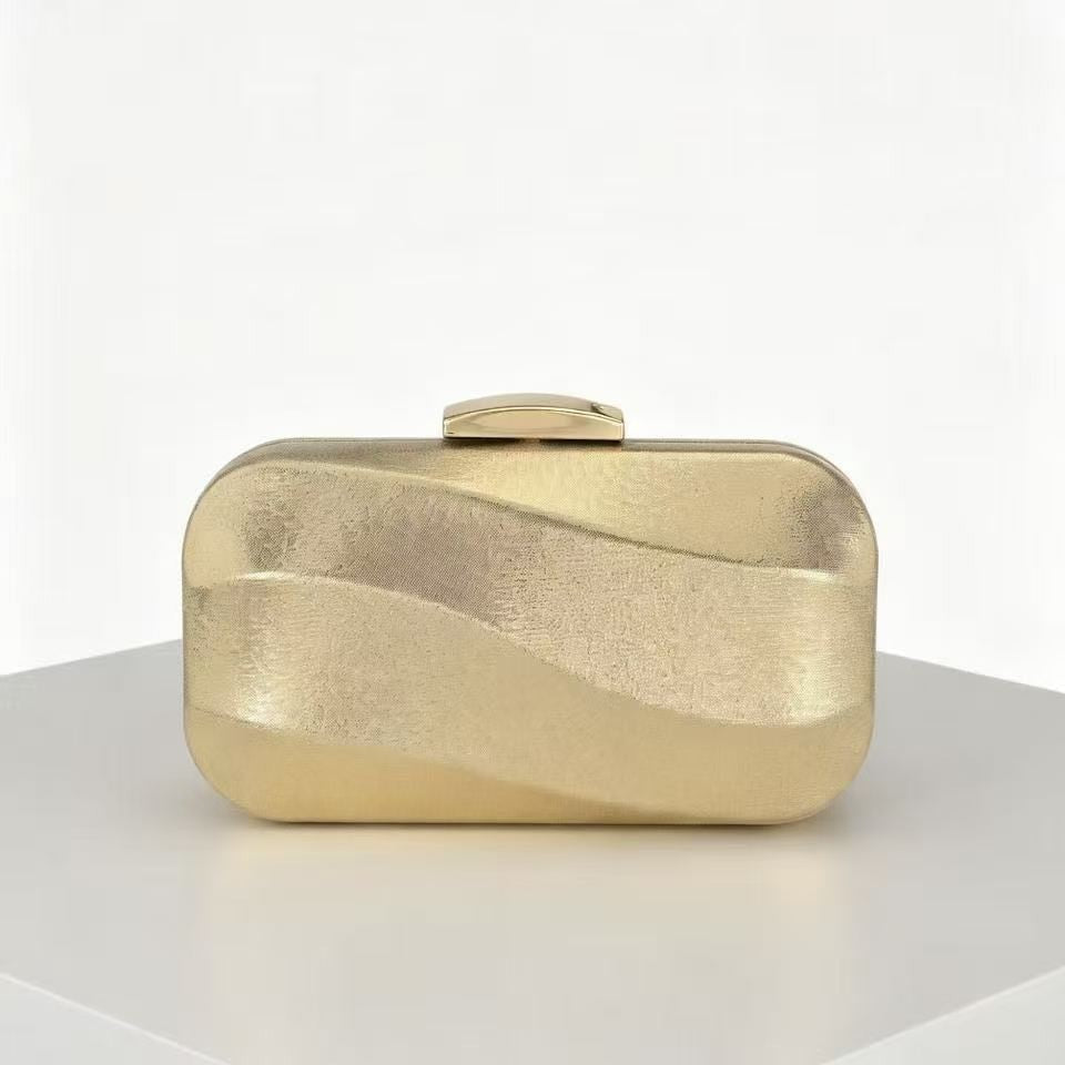 Evening Party Clutch Bag For Ladies Small Square Bag With Lock Closure
