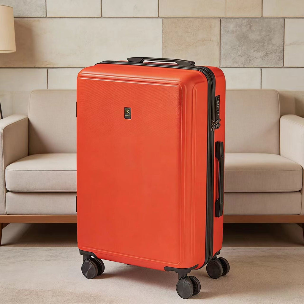 2026 New Luggage Trolley Case Student 20 Inch Lightweight Boarding Large Capacity Password Travel Leather Box Male - DY5209 Red