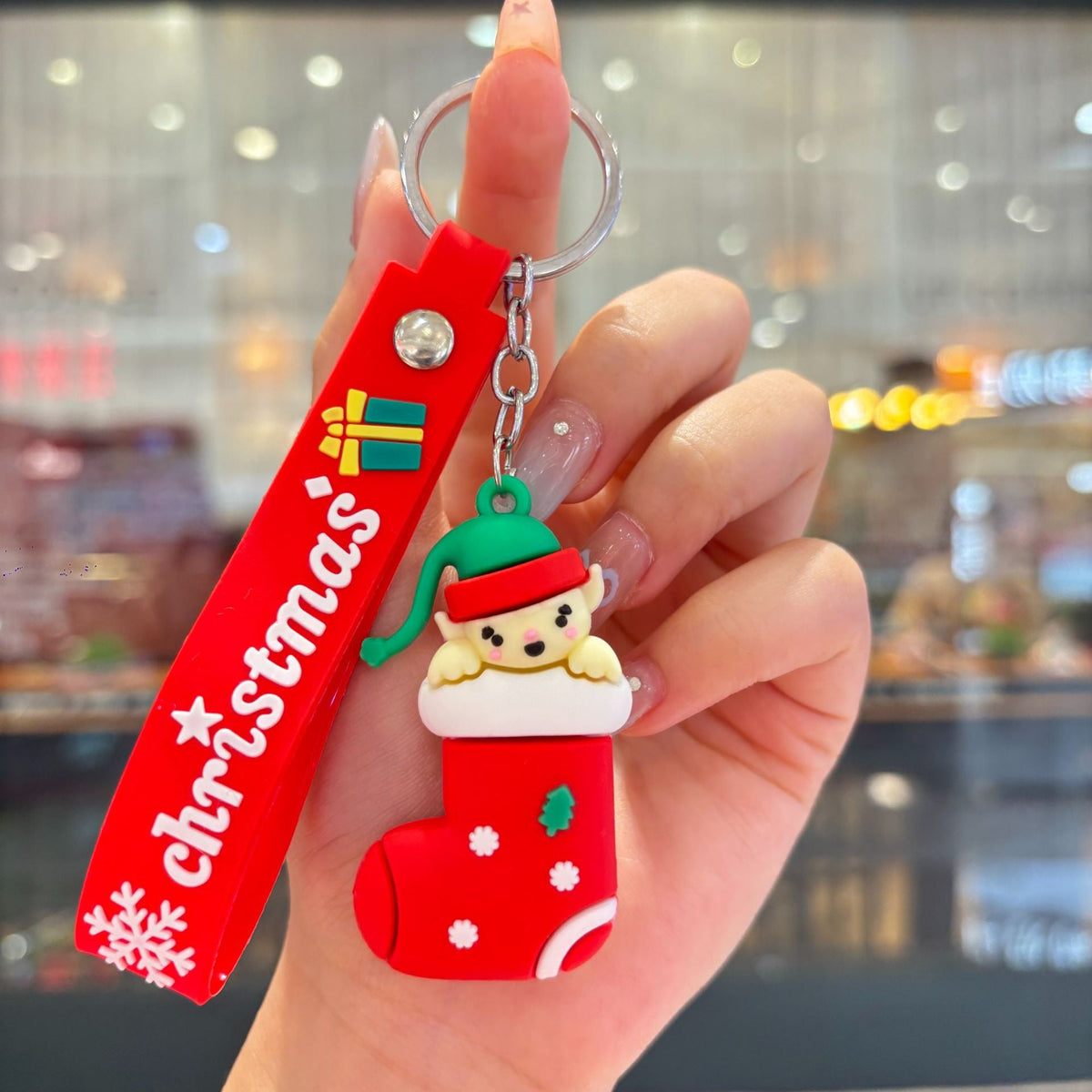 Christmas Cartoon Keychain Bag Charm