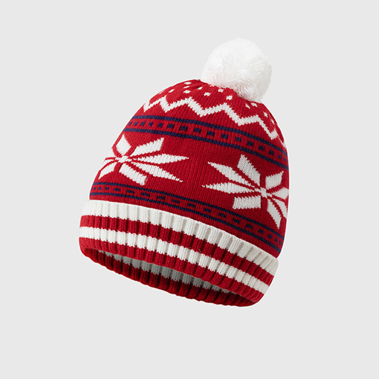 Embroidered Jacquard Acrylic Christmas Hat