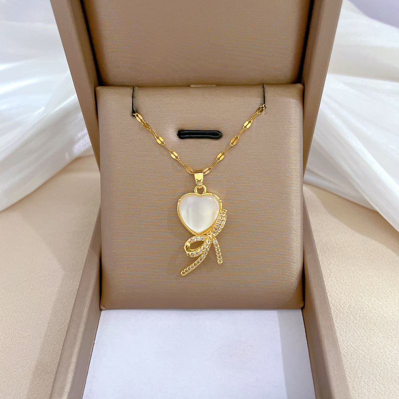 Banquet Wedding Necklace Women's Clavicle Chain, Titanium Steel
