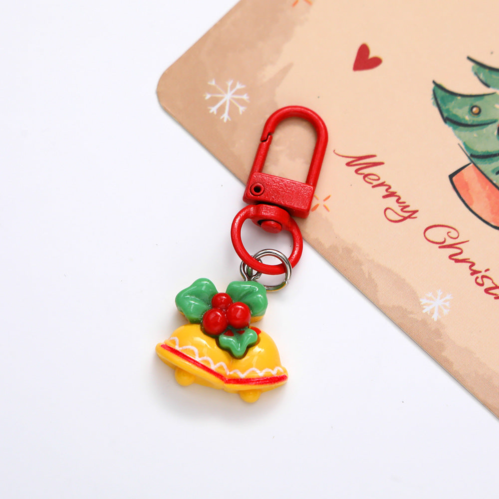 Christmas-themed Cartoon Keychain Pendant
