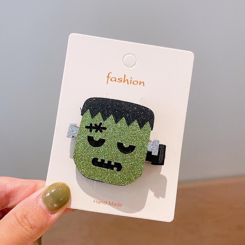 Halloween Children's Hair Accessories Pumpkin Ghost Funny Handmade Hair Clips