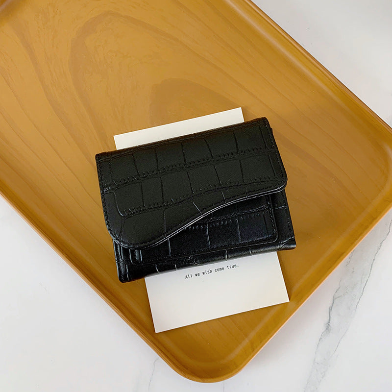Short Fashionable Multi-color Cardholder With Zipper For Women