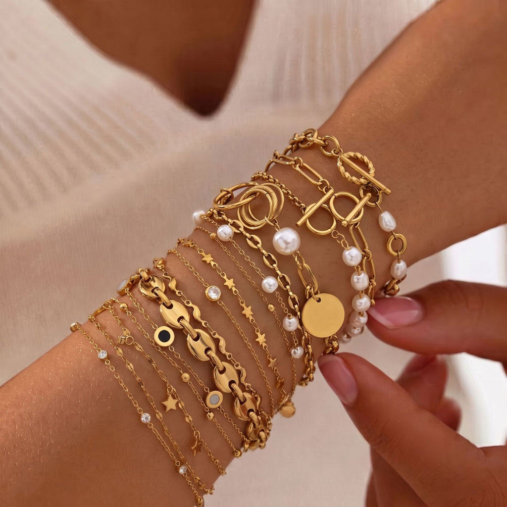 Stainless Steel Multi-layer Stacked Bracelet