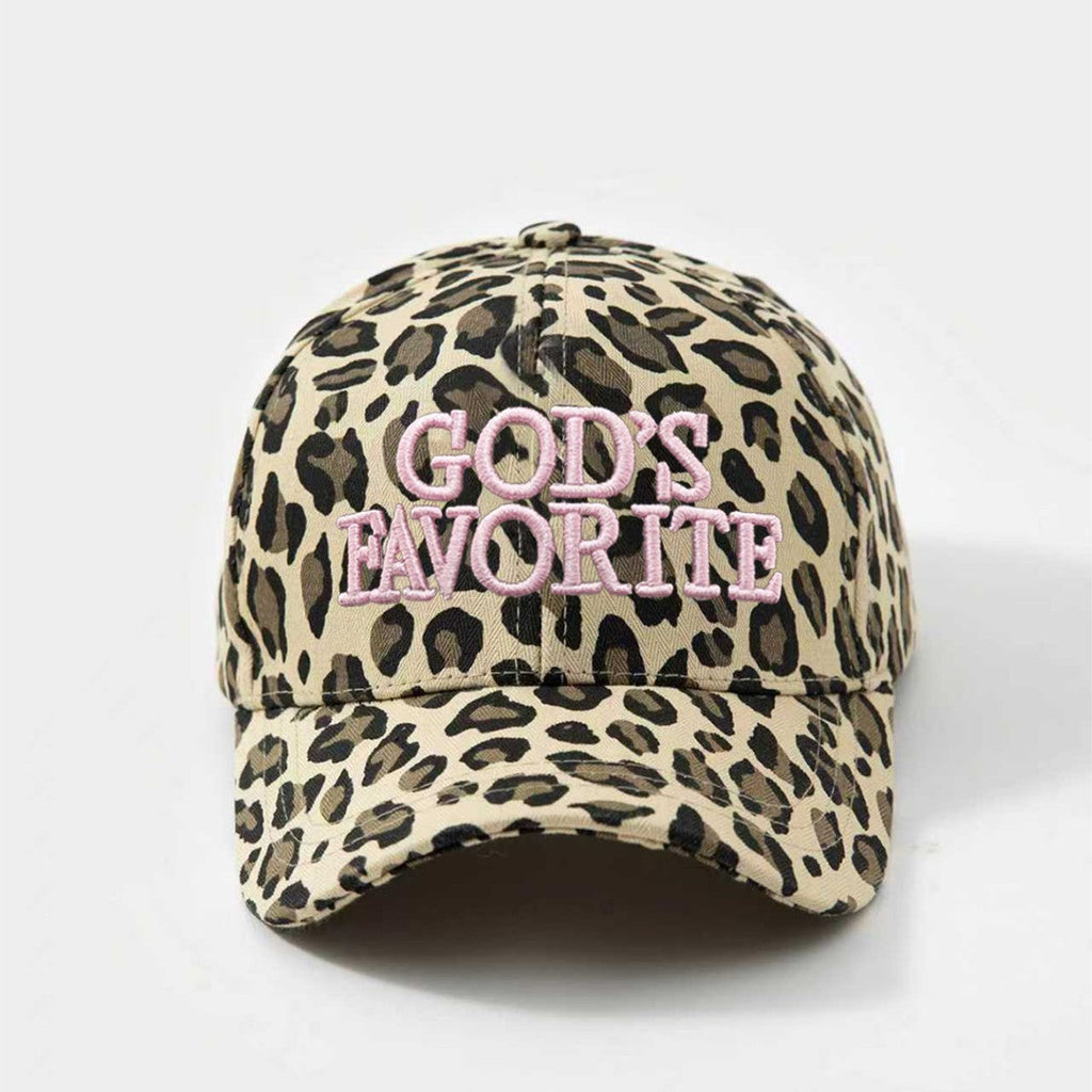 Outdoor Embroidered Leopard-print Baseball Cap