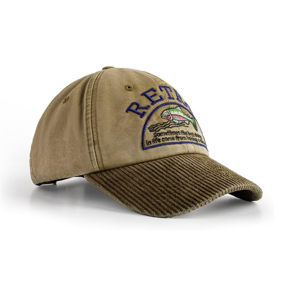 Retro Khaki Corduroy Curved-brim Hard-top Baseball Cap