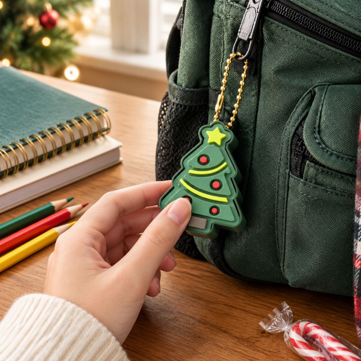Desktop Decorative Christmas Tree Stress-relief Toy 3D-printed Keychain