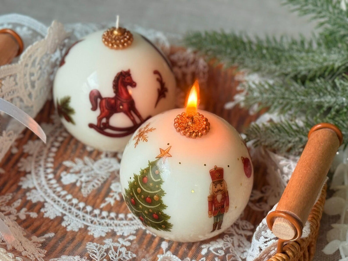 Nutcracker Christmas Candle Ornament: Vintage Style Holiday Decor