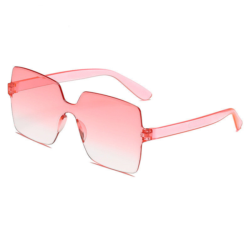Frameless Siamese Transparent Sunglasses