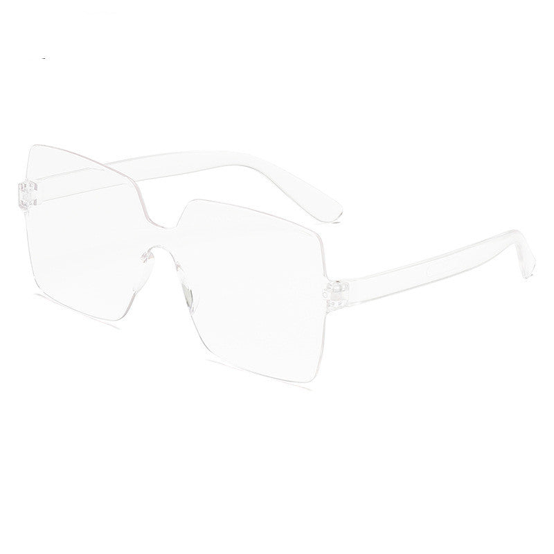 Frameless Siamese Transparent Sunglasses