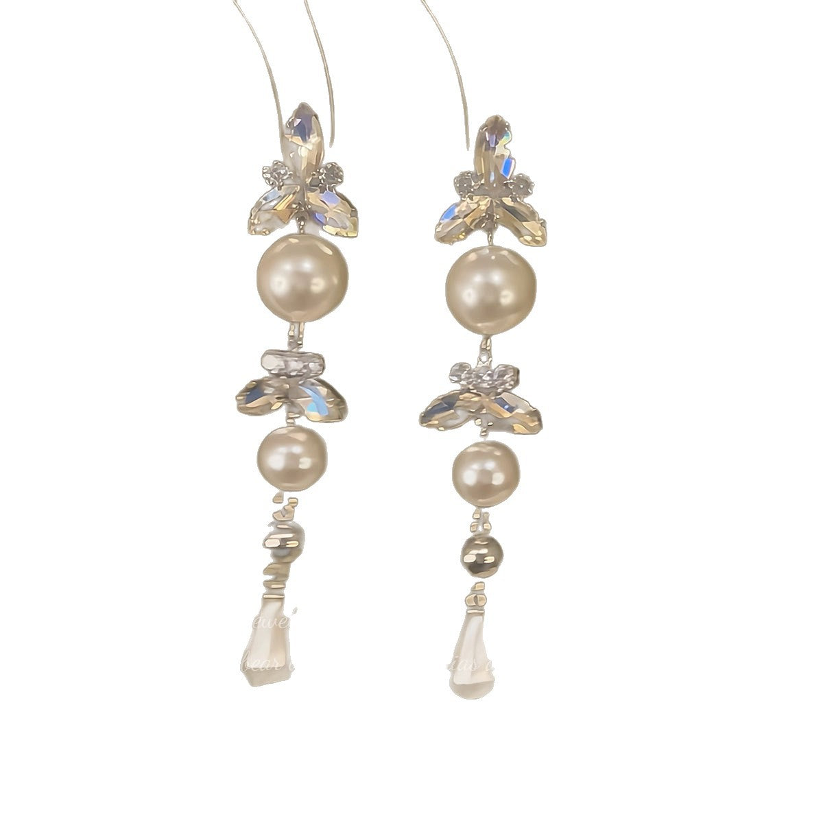 Palace-Style Exquisite Zircon Water Drop Earrings, Light Luxury Niche High-End Earrings, Fashionable, Elegant And Versatile Ear Accessories