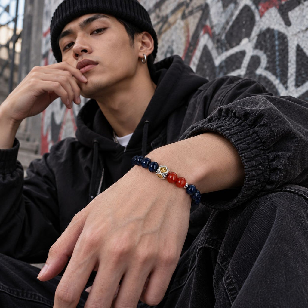 Beaded Bracelet For Men, Fashion Commuter Versatile Beaded Bracelet For Women, Unique Hip Hop Minimalist High-End Jewelry Accessories