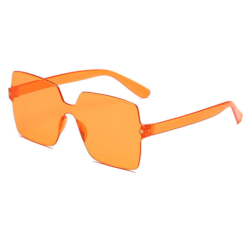 Frameless Siamese Transparent Sunglasses