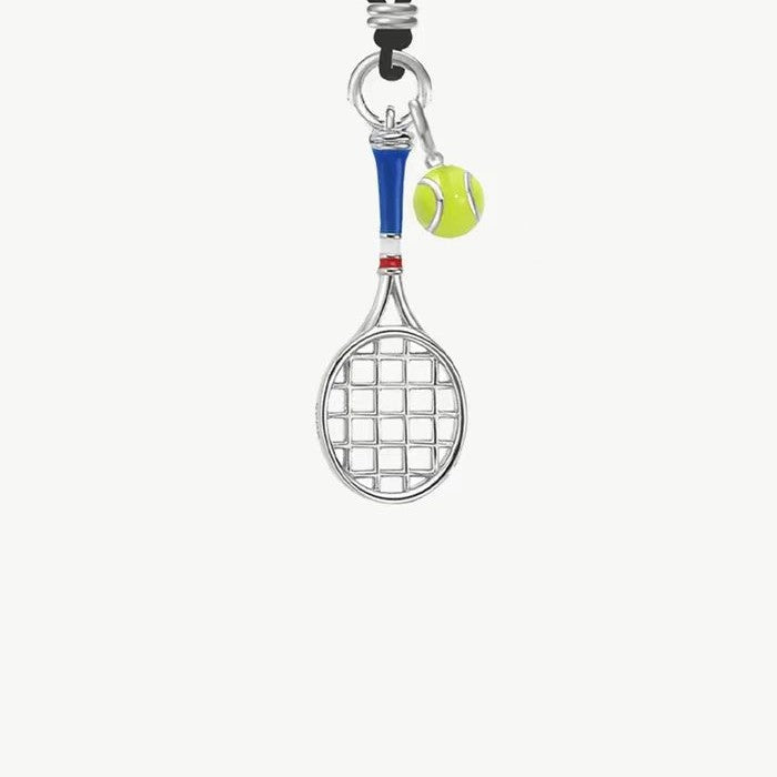 Tennis Rackets Necklace Enamel Craft Retro Easy Matching