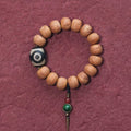Men Tibetan Style Bodhi Seed Bead Bracelet With Dzi Beads