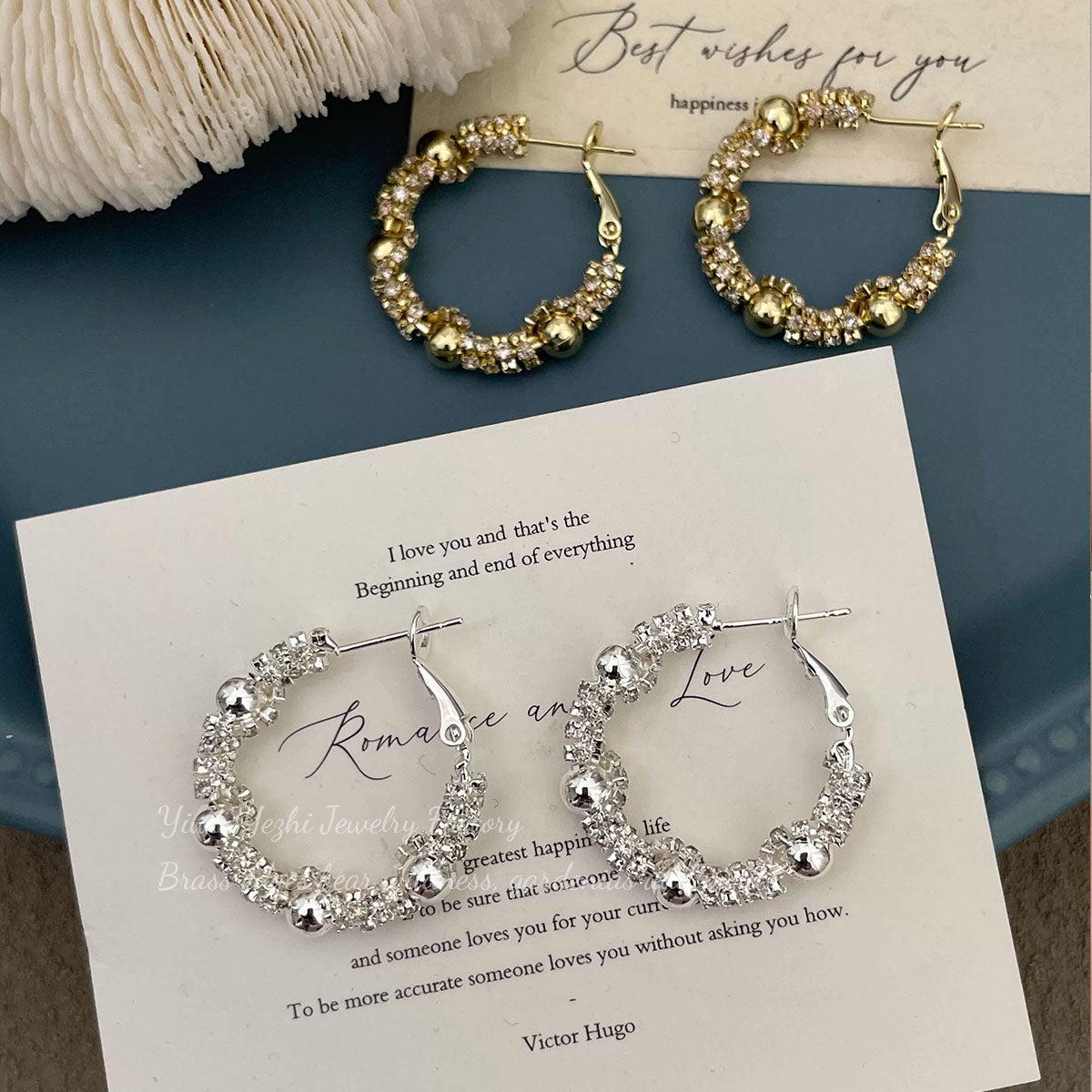 Fashionable And Simple Metal-Like Circular Silver Needle Earrings, Korean Style Influencer Picks, 18K Gold Earrings For Women