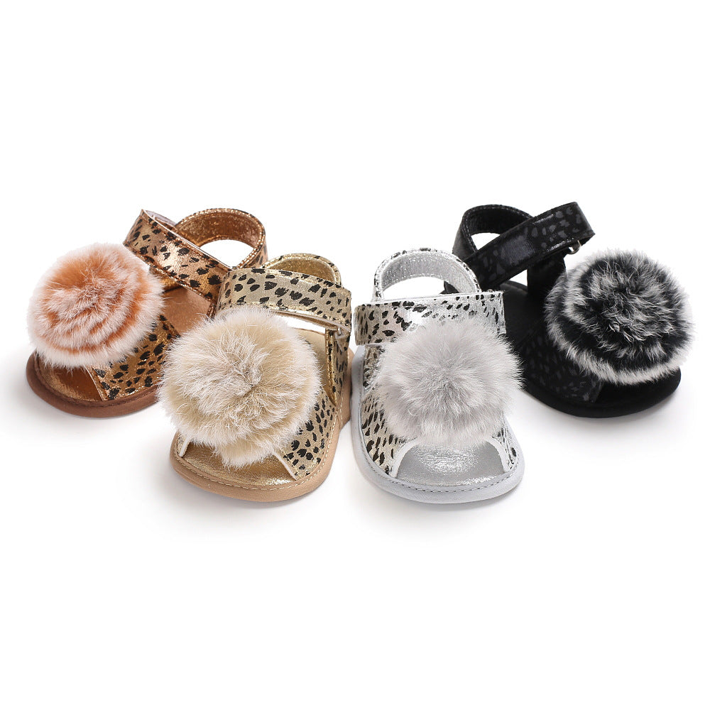 baby newborn childrens shoes baby stroller baby shoes Leopard Cute Ball childrens wear non-slip shoes 0-18M