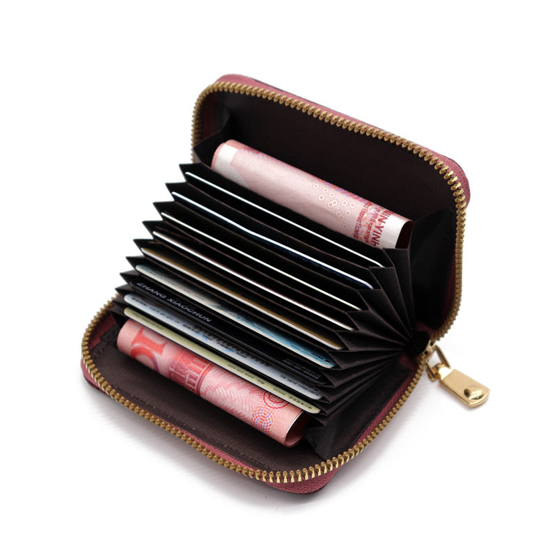 Lace Pattern File Holder Exquisite Small Coin Purse Anti-degaussing Bank Card Holder Multiple Wallet