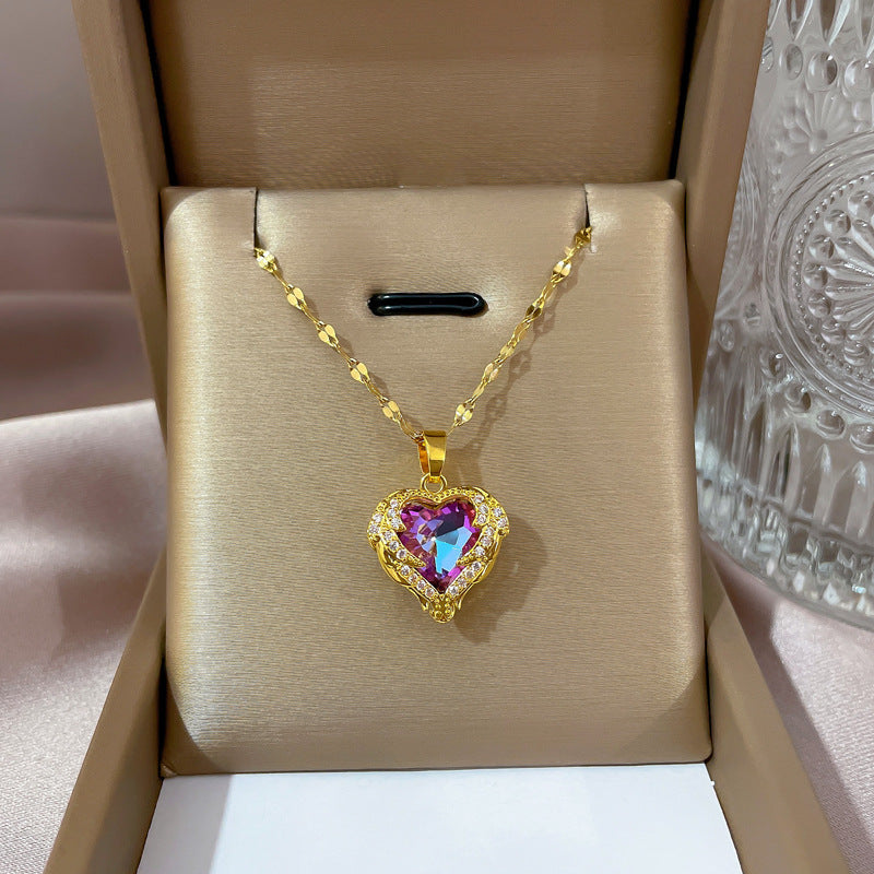 Banquet Wedding Necklace Women's Clavicle Chain, Titanium Steel