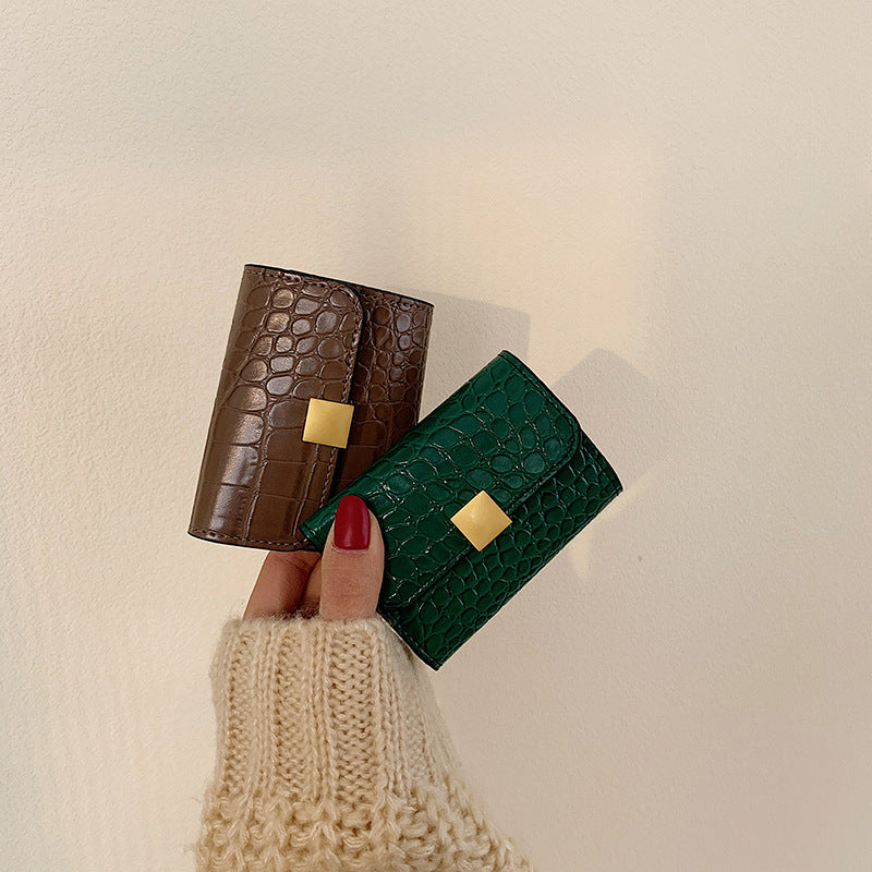 Crocodile Pattern Soft sSurface Card Holder Coin Purse