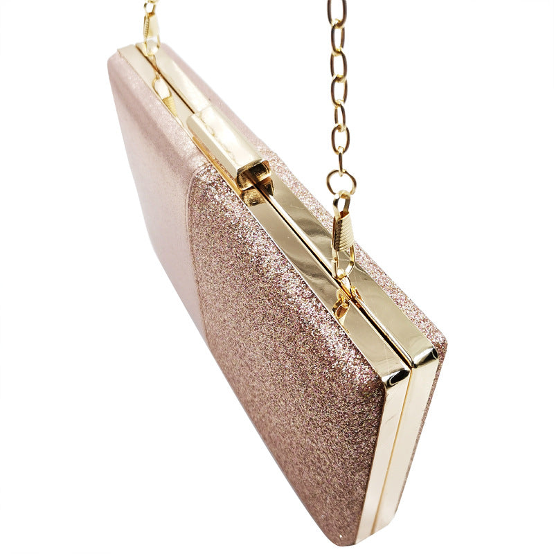 Women's Clutch Bag Shoulder Bag Sequin Stitching Banquet Dress Evening Bag