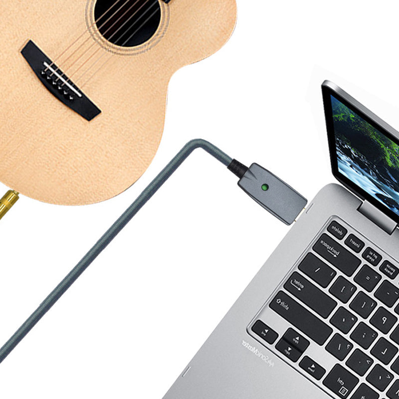 Laptop USB Male To 6.35MM Guitar Male Audio Recording Cable