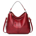 Hobos Zipper Bucket Bags With Adjustable Shoulder-strap Handbags Temperament High Capacity Messenger Shoulder Bag For Women