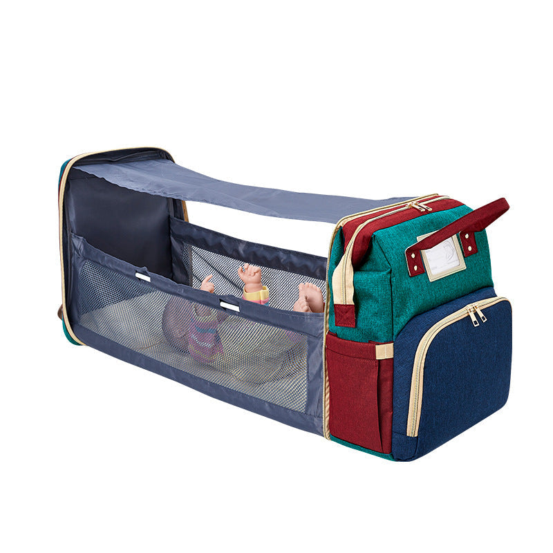 Portable Multifunctional Double Shoulder Mommy Bag