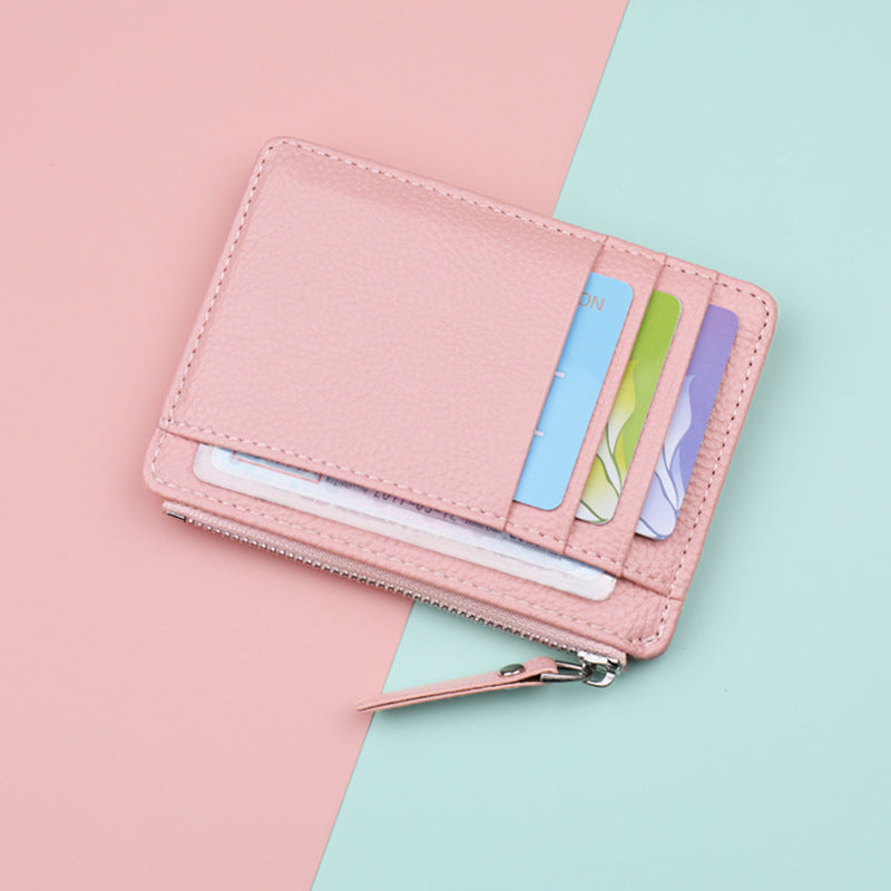 Korean Version Of Coin Purse Zipper Card Case Candy Color Bus Student Bank Card Holder